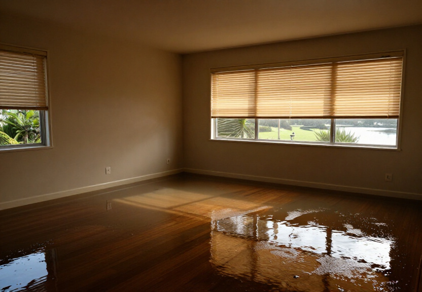 Water-damaged office in Penrith before restoration